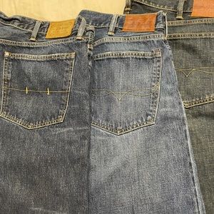 3 pair of men’s Ralph Lauren jeans.